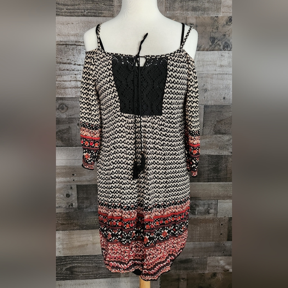 Patterned Crotche Boho Dress